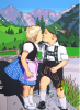 <strong>Bavarian Kiss</strong>Acrylic on Canvas, 120 x 170 cm, 2000